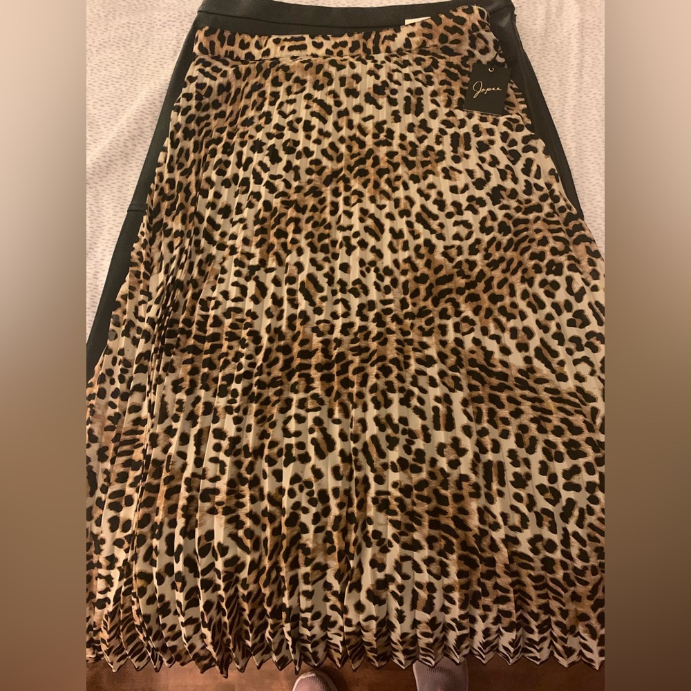 NWT Animal Print Pleated Skirt from Japna